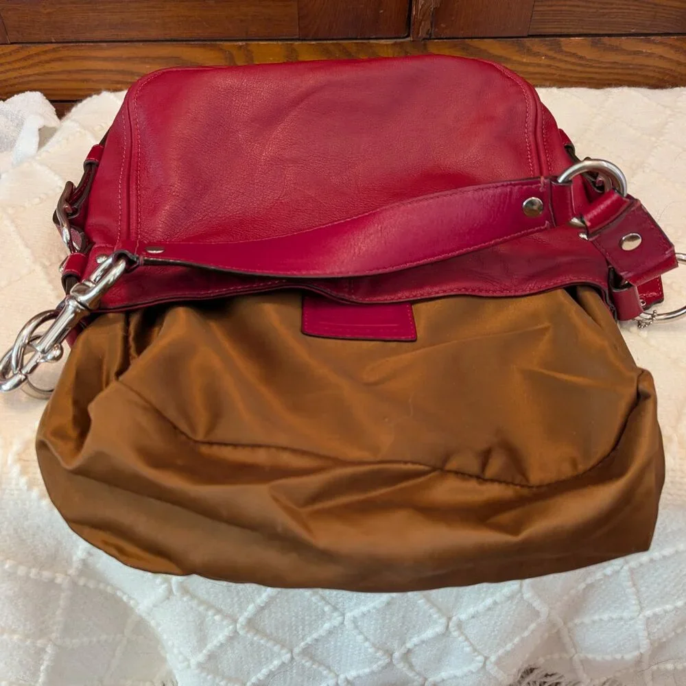 Coach Zoe Red Leather Hobo - Picture 10 of 13